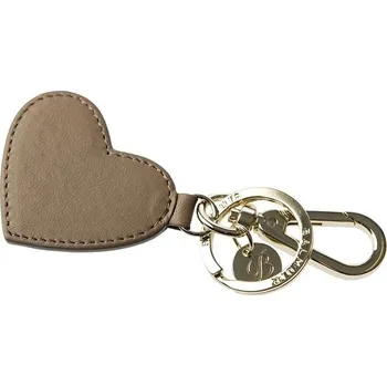 Balmuir Heart kožený přívěsek na klíče, světle hnědý