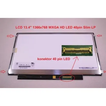 Náhradní displej pro notebook LCD displej display MSI X370 13.4" 1366x768 WXGA HD LED 30pin Slim matný povrch
