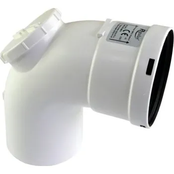 Kouřovod REGULUS BB011374 koleno s inspekčním otvorem 90°, 80mm, polypropylen