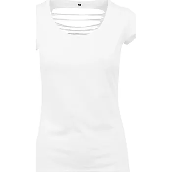 Build Your Brand Dámské tričko s vykrojenými zády BY035 White XS