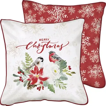 Vánoční dekorace IHR RON & MAISIE cream red polštář