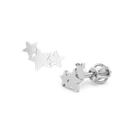 SOLUNA CONSTELLATION půvabné zlaté náušnice HVĚZDIČKY bílé zlato