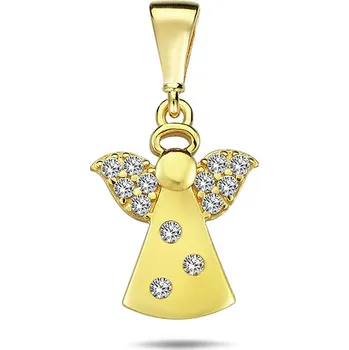 Přívěsek Lillian Vassago Zlatý přívěsek andílek se zirkony LLV98-GP023Y