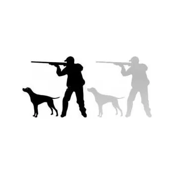 samolepka E-myslivost Samolepka pro myslivce - Myslivec 07 - Barva stříbrná