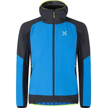 Pánská softshellová bunda Bunda Montura Premium Wind Hoody Jacket L celeste/giallo fluo