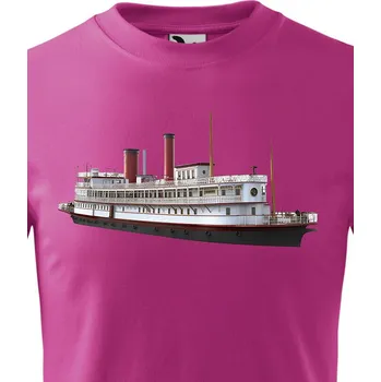 Chlapecké oblečení Dětské tričko Parník, Barva Purpurová, Velikost 110 cm/4 roky, Canvas Dětské tričko Bezvatriko.cz 1976
