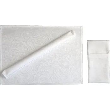 prostírání HEDVA ČESKÝ BROKÁT Ubrus Odaska prostírání 30x40 set 2 ks LILIE bílá