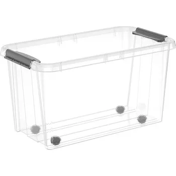 Úložný box Siguro Pro Box 70 l, 39,5 × 39 × 72 cm, transparentní