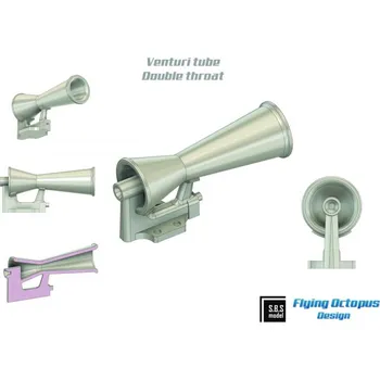 Plastikový model S.B.S model 1/72 Venturi tube - double throat (9 pcs.)