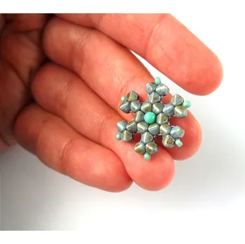 Korálek Náušnice Sněhová vločka č.1623 - stavebnice