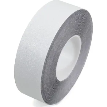 Výstražná páska Průhledná plastová voděodolná protiskluzová páska FLOMA Aqua-Safe - 18,3 x 5 cm tloušťka 0,7 mm