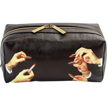 Kosmetická taška Taštička TOILETPAPER LIPSTICKS Seletti 25,5 x 12 cm černá