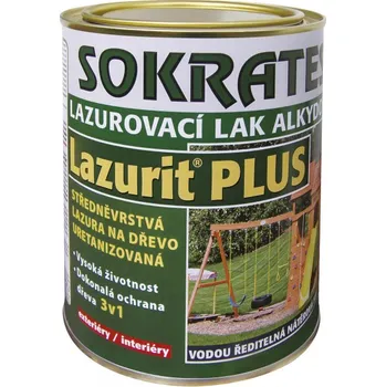 Lak na dřevo SOKRATES Lazurit Plus bordó 0,7 kg