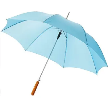 23" deštník Lisa s automatickým otvíráním a dřevěnou rukojetí, nebesky modrá