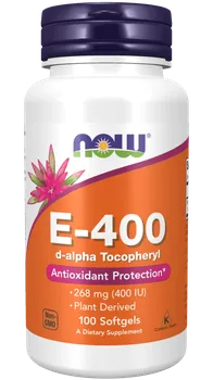Now Foods Vitamin E D-Alpha Tocopheryl 268 mg 100 cps.