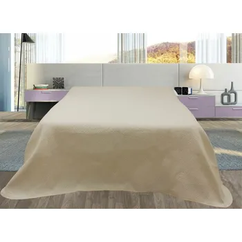 Přehoz na lůžko Přehoz na postel Teia smetanová 240x260cm - dvoulůžko 240x260