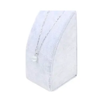 Šperkovnice Hranol, stojánek, dekolt na šperky 14,5cm šedý samet (A17SS)