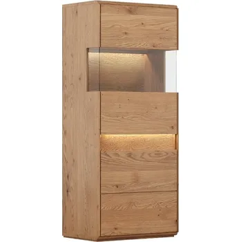 Knihovna Nízká dubová vitrína DIVISIONE pravá