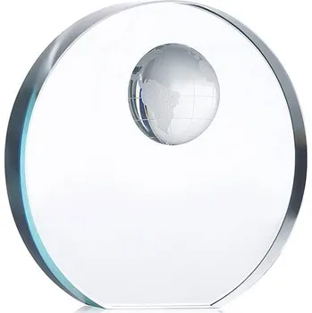 Kulatá skleněná trofej, transparentní