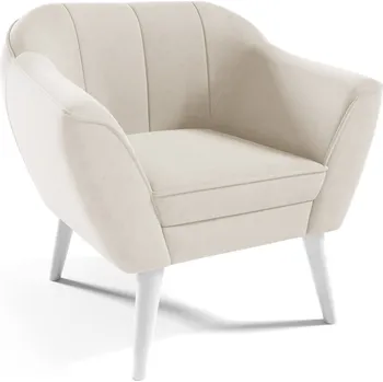 Sedací souprava Eka Křeslo VOJO Látka Velutto: Velutto 03 - Světlá hnědá, Výběr nohou: Černé