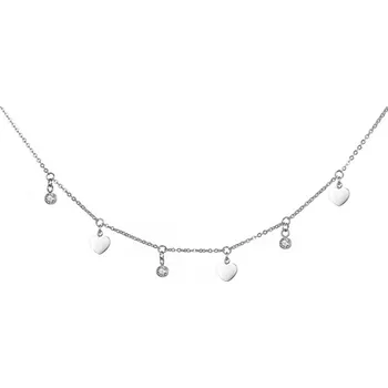 Náhrdelník B-TOP Náhrdelník z nerezové oceli choker s krystaly