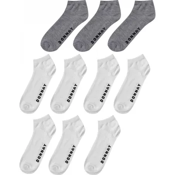 Pánské ponožky Donnay 10 Pack Trainer Socks Children White Chd C8-C13