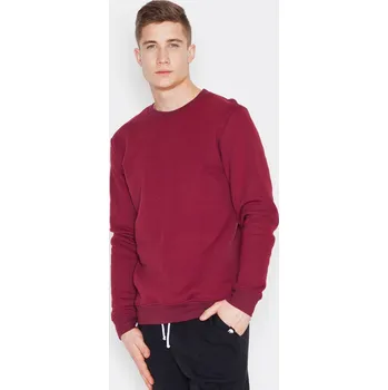 Pánská mikina Vínová bavlněná mikina V005 Deep red Velikost: XL