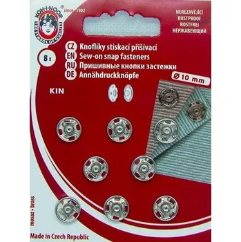 Knoflík Našívací patentky KIN varianta vel.2 - nikl