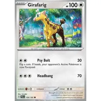 Karetní hra Pokémon PAL 154/193 Girafarig - Paldea Evolved Stav: Near Mint, Verze: REVERSE HOLO