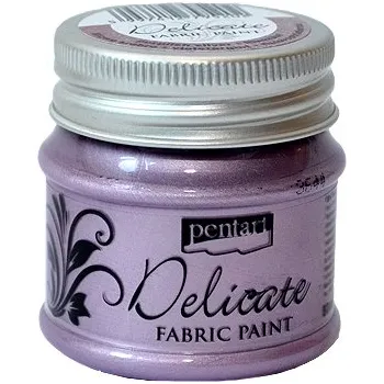 Speciální výtvarná barva Metalická barva na textil a kůži DELICATE 50ml - fialově stříbrná