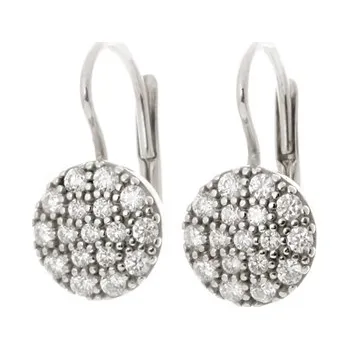 Náušnice Stříbrné náušnice s čirými zirkony STNAU1513F