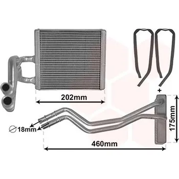 Výměník tepla, vnitřní vytápění VAN WEZEL 18006455
