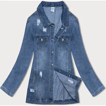 Světle modrá dlouhá džínová bunda (GD8728-LK) odstíny modré XL (42)