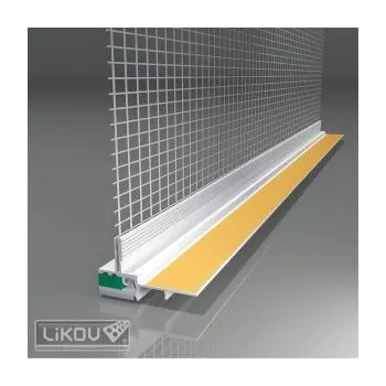 Podlahová lišta LIKOV LS3-26 lišta okenní začišťovací 3D s krycí lamelou a skl. tk. 125mm délka 2,6m