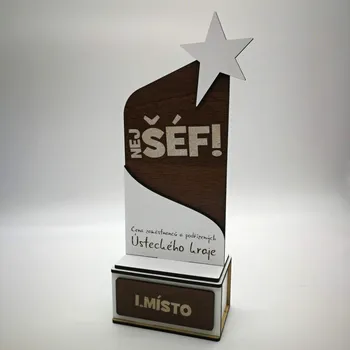 Party dekorace VypálímTi.cz Dárková plaketa - NEJ Šéf!