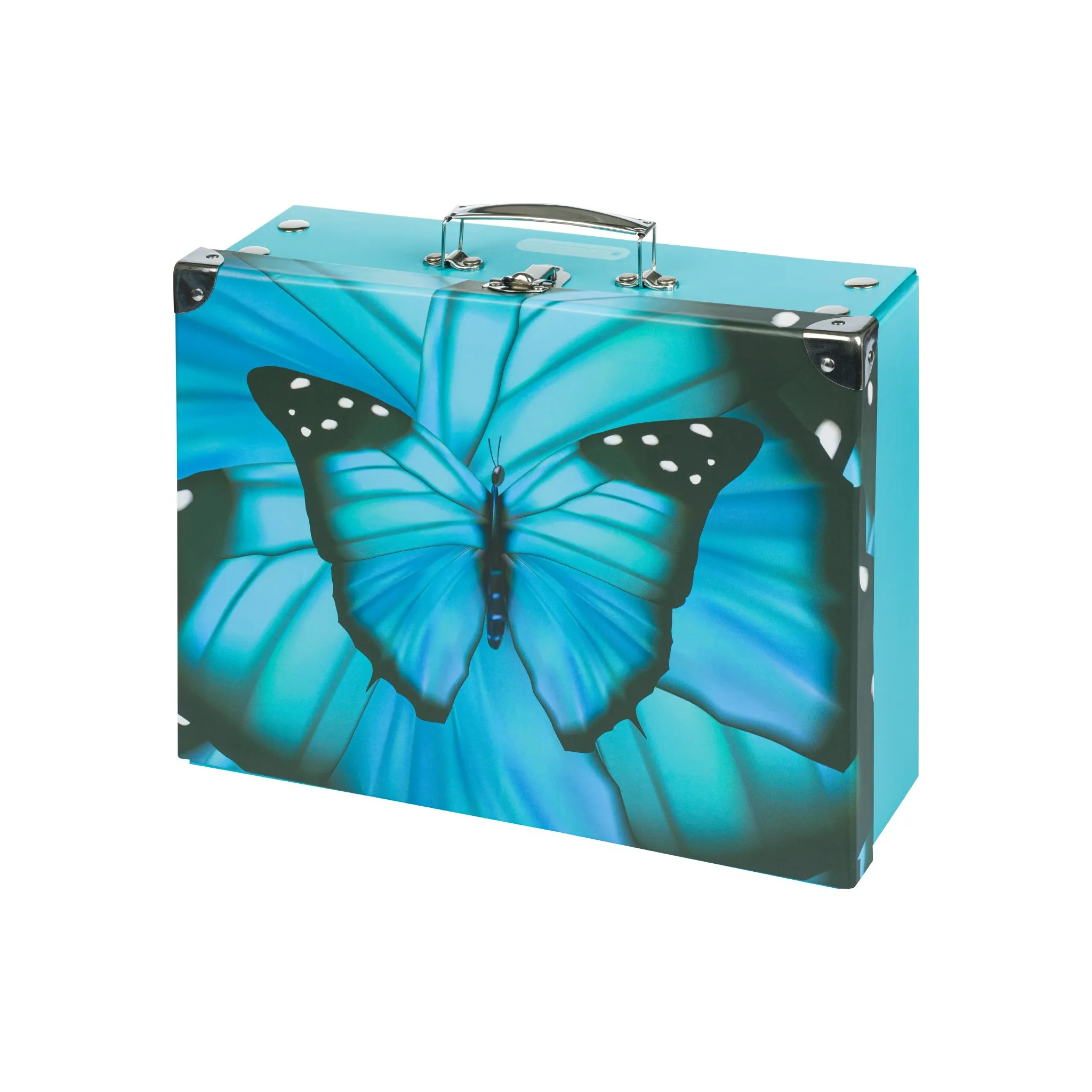 Fotografie 1 - Školní kufřík BAAGL Skládací školní kufřík 32,5 x 26 x 10,5 cm Butterfly