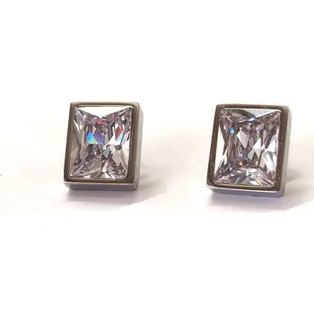 Náušnice Náušnice se SWAROVSKI kamínky - kostky (Ocelové náušnice)