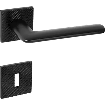 Dveřní kování TI - ELIPTICA - HR 4165 5SQ T2 rozety WC, klika/klika BS - Černá matná (153)