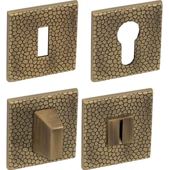 Dveřní kování TI - ROZETA - HR 5SQ T1 rozety PZ OGS - Bronz česaný matný (77)