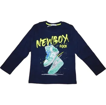 Chlapecké tričko dl.r. KUGO HC0335, tmavě modré