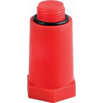 Vodovodní potrubí Montážní zátka tlaková PPR 1/2", dlouhá, červená