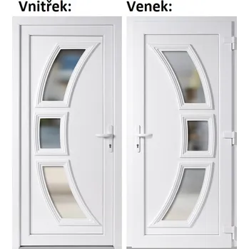 Vchodové dveře Plastové vchodové dveře Soft Celia bílé 100x210 cm, pravé, otevírání VEN