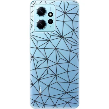 Pouzdro na mobilní telefon Odolné silikonové pouzdro iSaprio - Abstract Triangles 03 - black - Xiaomi Redmi Note 12 5G