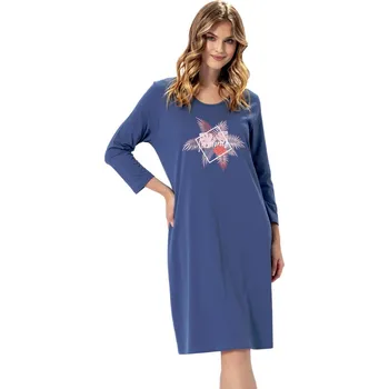 Dámská noční košile DÁMSKÁ KOŠILE KASIA 1373 tmavá džínovina M