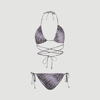 Dámské plavky Dámské Dvoudílné plavky O'NEILL KAT BECCA WOW BIKINI SET 1800122-38014 – Šedá 38