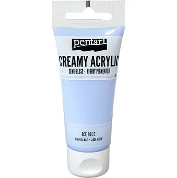 Speciální výtvarná barva Krémová akrylová barva 60ml pololesklá - ledová modrá