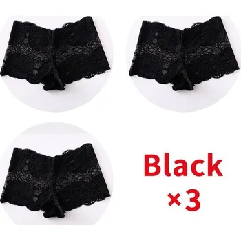 Kalhotky Dámské krajkové kalhotky s nohavičkou 3 ks Barva: černá (2715-3heise), Velikost: S