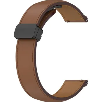 Ostatní příslušenství k chytrým hodinkám eses Kožený řemínek s magnetickou přezkou 22 mm - Hnědý