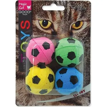 MAGIC CAT hračka míček pěnový fotbalový 3,75 cm 4 ks
