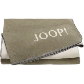 deka Biederlack JOOP! Melange Doubleface Oliv-Natur pléd 150 x 200 cm